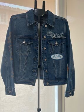 Von Dutch Originals Oversized Logo Denim Jacket NWT M